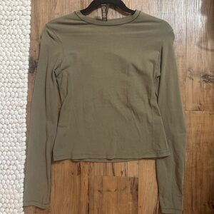 Skims Olive Green Long Sleeve Top